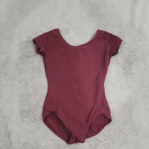 Capezio Maroon Dance Leotard, Size Intermediate (6/6x)